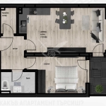 Двустаен апартамент в Пловдив, Коматевски възел - 70 кв.м за 815 €/кв.м - Снимка #1