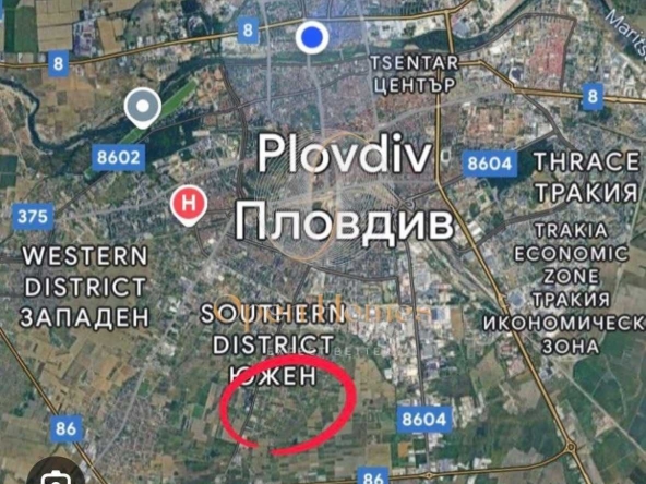 Парцел в Пловдив, Беломорски - 1800 кв.м за 80 €/кв.м - Снимка #1