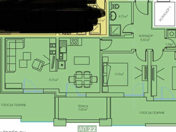Тристаен апартамент в Пловдив, Кършияка - 153 кв.м за 1091 €/кв.м - Снимка #1
