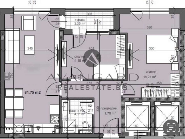 Тристаен апартамент в Пловдив, Тракия - 94 кв.м за 1400 €/кв.м - Снимка #1