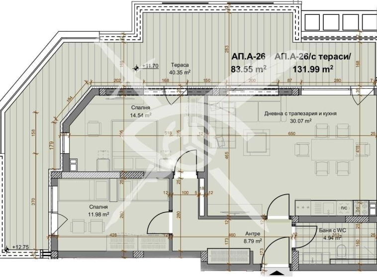 Тристаен апартамент в Пловдив, Христо Смирненски - 131 кв.м за 868 €/кв.м - Снимка #1