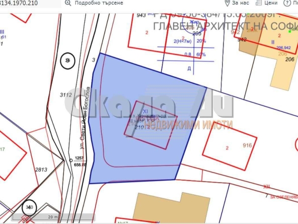 Парцел в София, в.з. Киноцентъра 3 част - 793 кв.м за 316 €/кв.м - Снимка #1