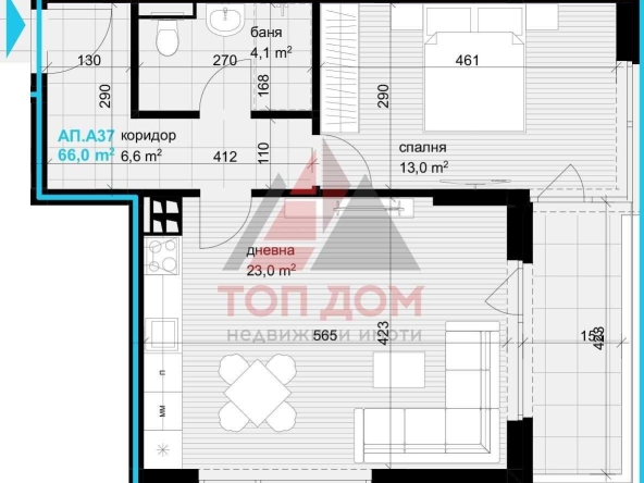 Двустаен апартамент в Варна, Аспарухово - 68 кв.м за 1652 €/кв.м - Снимка #1