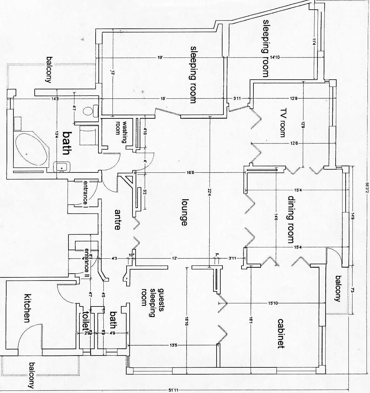 Многостаен апартамент в София, Център - 274 кв.м за 4 €/кв.м - Снимка #1