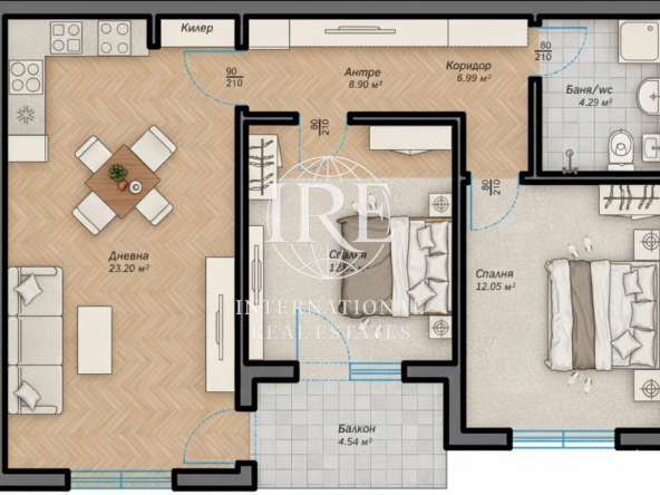 Тристаен апартамент в Варна, Възраждане 3 - 70 кв.м за 982 €/кв.м - Снимка #1