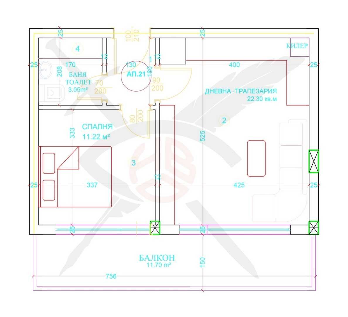 Двустаен апартамент в с. Левски, Област Варна - 57 кв.м за 1395 €/кв.м - Снимка #1