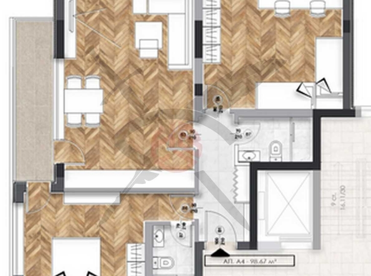 Тристаен апартамент в София, Люлин 6 - 115 кв.м за 1302 €/кв.м - Снимка #1