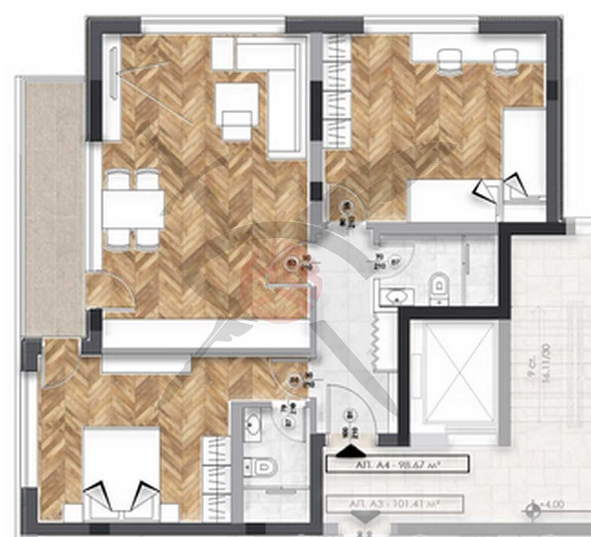 Тристаен апартамент в София, Люлин 6 - 115 кв.м за 1302 €/кв.м - Снимка #1