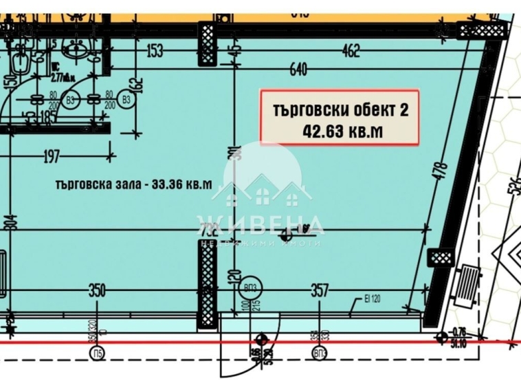 Офис в Варна, Аспарухово - 48 кв.м за 690 €/кв.м - Снимка #1