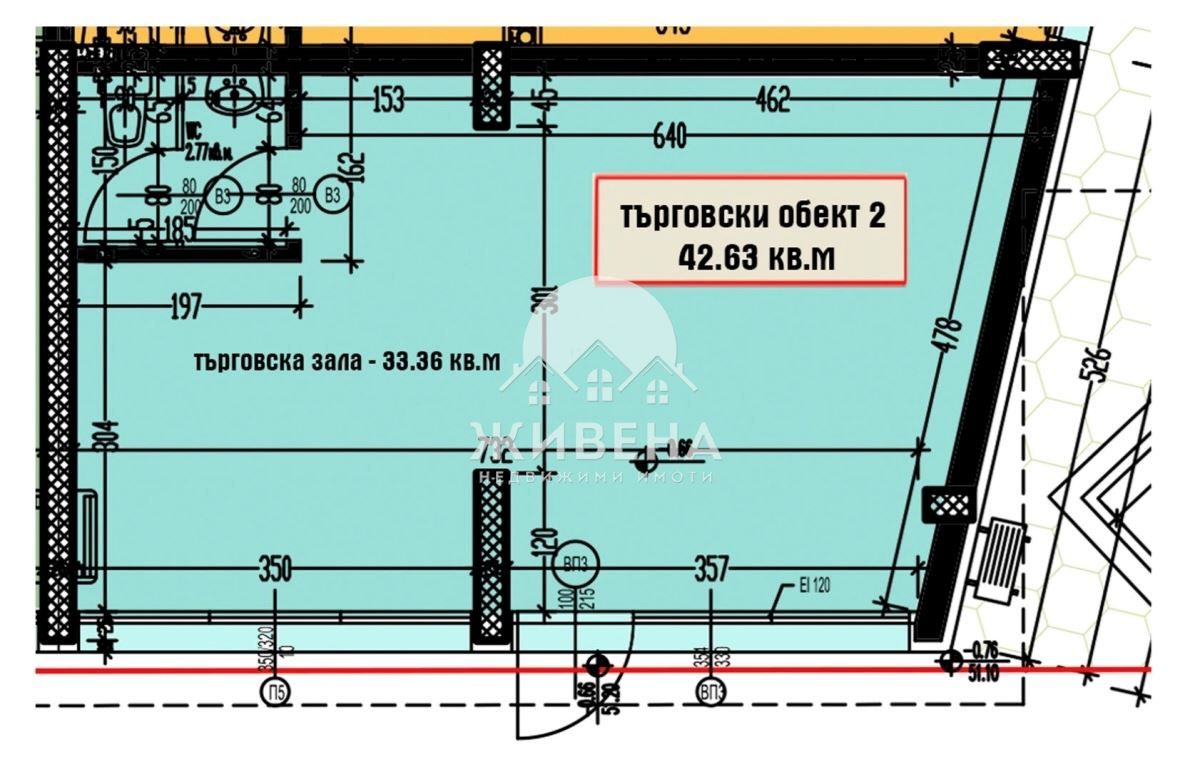 Офис в Варна, Аспарухово - 48 кв.м за 1353 €/кв.м - Снимка #1