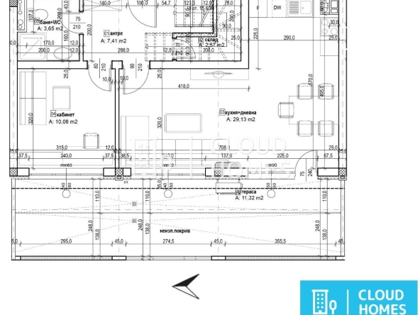 Мезонет в София, Дървеница - 228 кв.м за 2034 €/кв.м - Снимка #1
