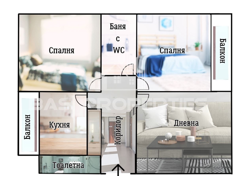 Тристаен апартамент в София, Люлин 5 - 86 кв.м за 1861 €/кв.м - Снимка #1