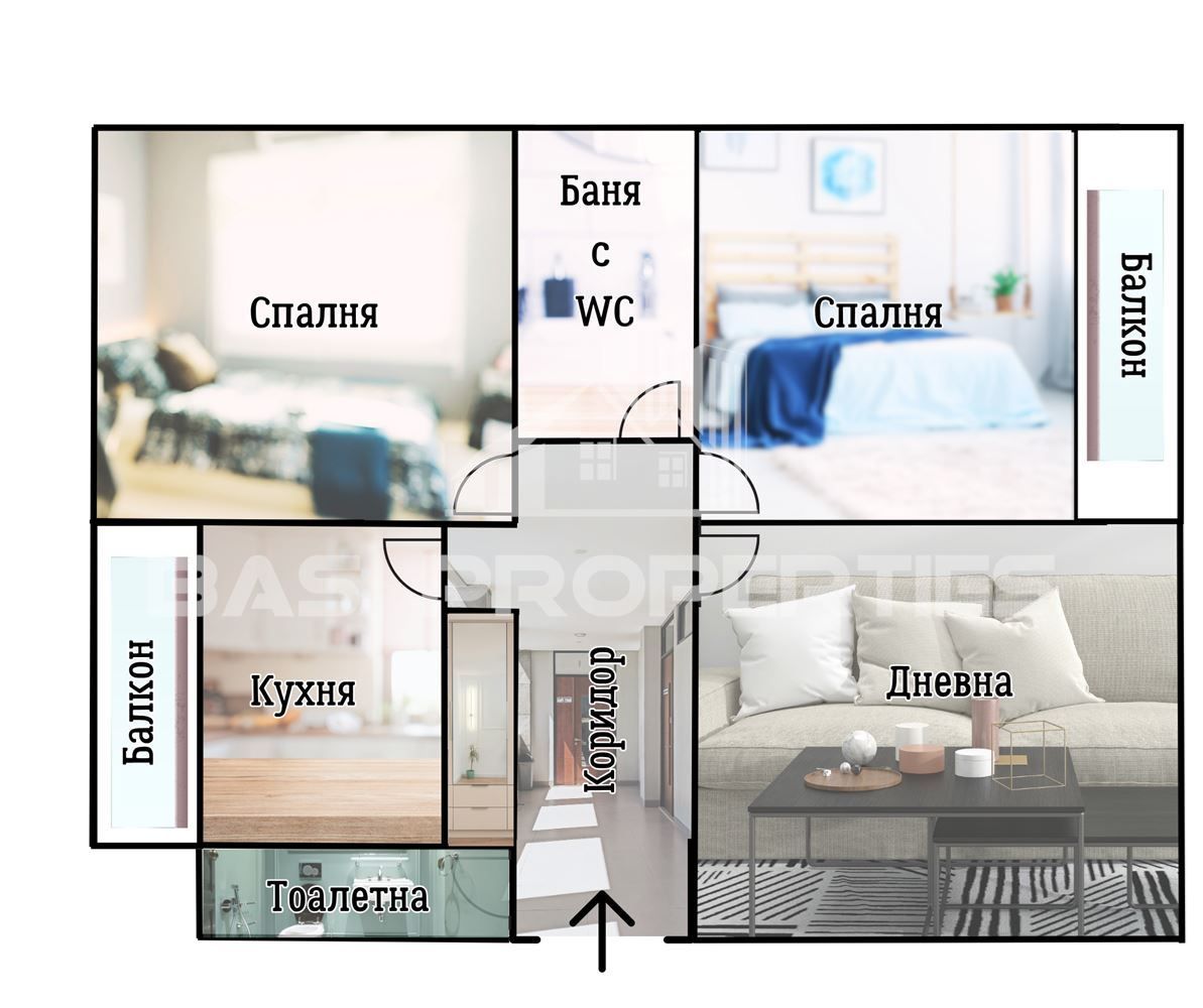 Тристаен апартамент в София, Люлин 5 - 86 кв.м за 1861 €/кв.м - Снимка #1