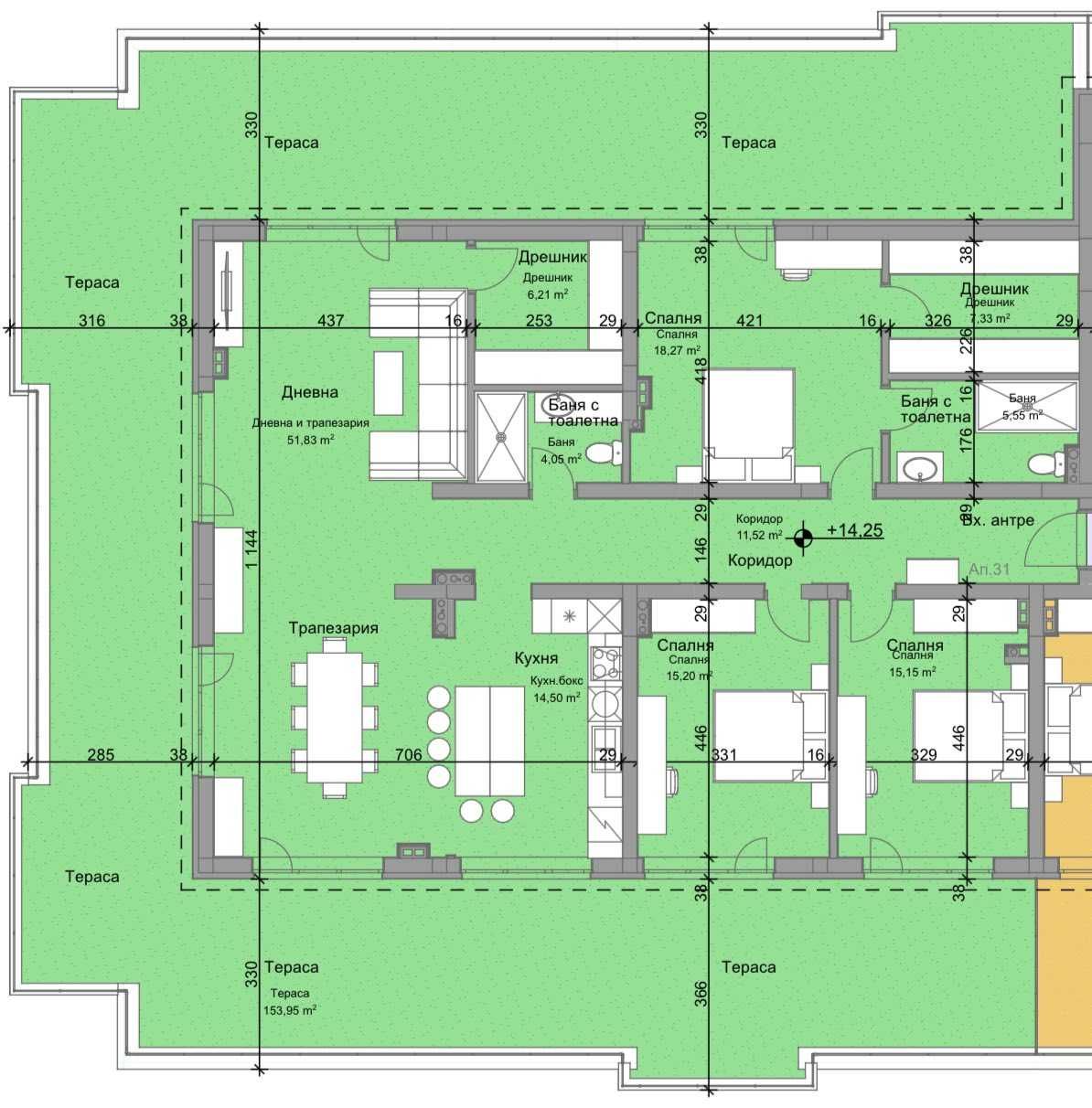 Многостаен апартамент в Пловдив, Остромила - 361 кв.м за 1192 €/кв.м - Снимка #1