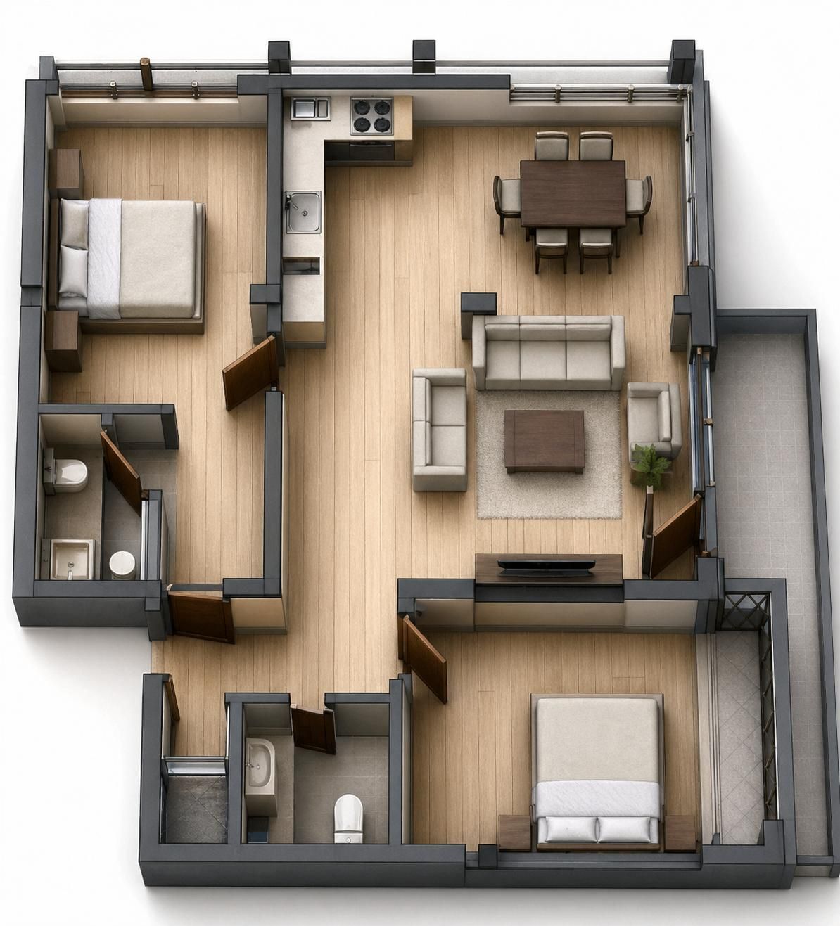 Тристаен апартамент в Пловдив, Кършияка - 120 кв.м за 659 €/кв.м - Снимка #1