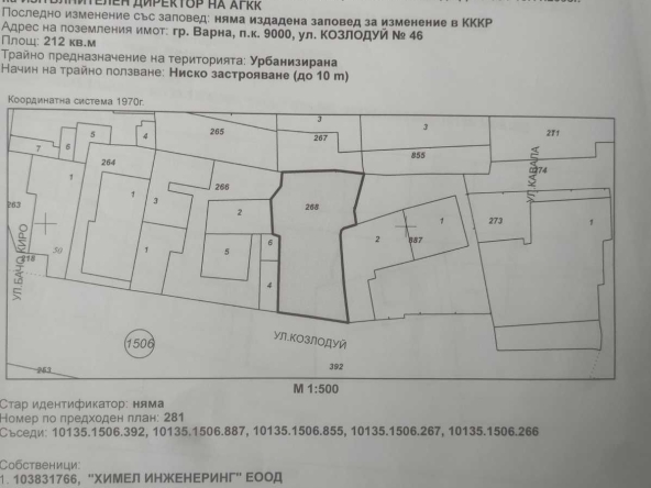 Парцел в Варна, Център - 212 кв.м за 1492 €/кв.м - Снимка #1