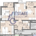 Тристаен апартамент в Бургас, Меден рудник - зона В - 91 кв.м за 1154 €/кв.м - Снимка #1