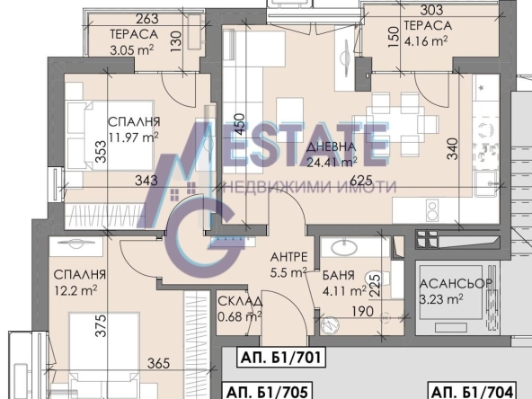 Тристаен апартамент в Бургас, Меден рудник - зона В - 91 кв.м за 1099 €/кв.м - Снимка #1