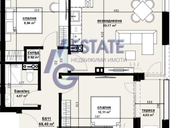 Тристаен апартамент в Бургас, Изгрев - 79 кв.м за 1583 €/кв.м - Снимка #1