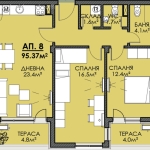 Тристаен апартамент в Бургас, Меден рудник - зона В - 95 кв.м за 954 €/кв.м - Снимка #1
