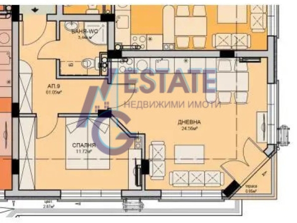 Двустаен апартамент в Бургас, Меден рудник - зона В - 77 кв.м за 751 €/кв.м - Снимка #1
