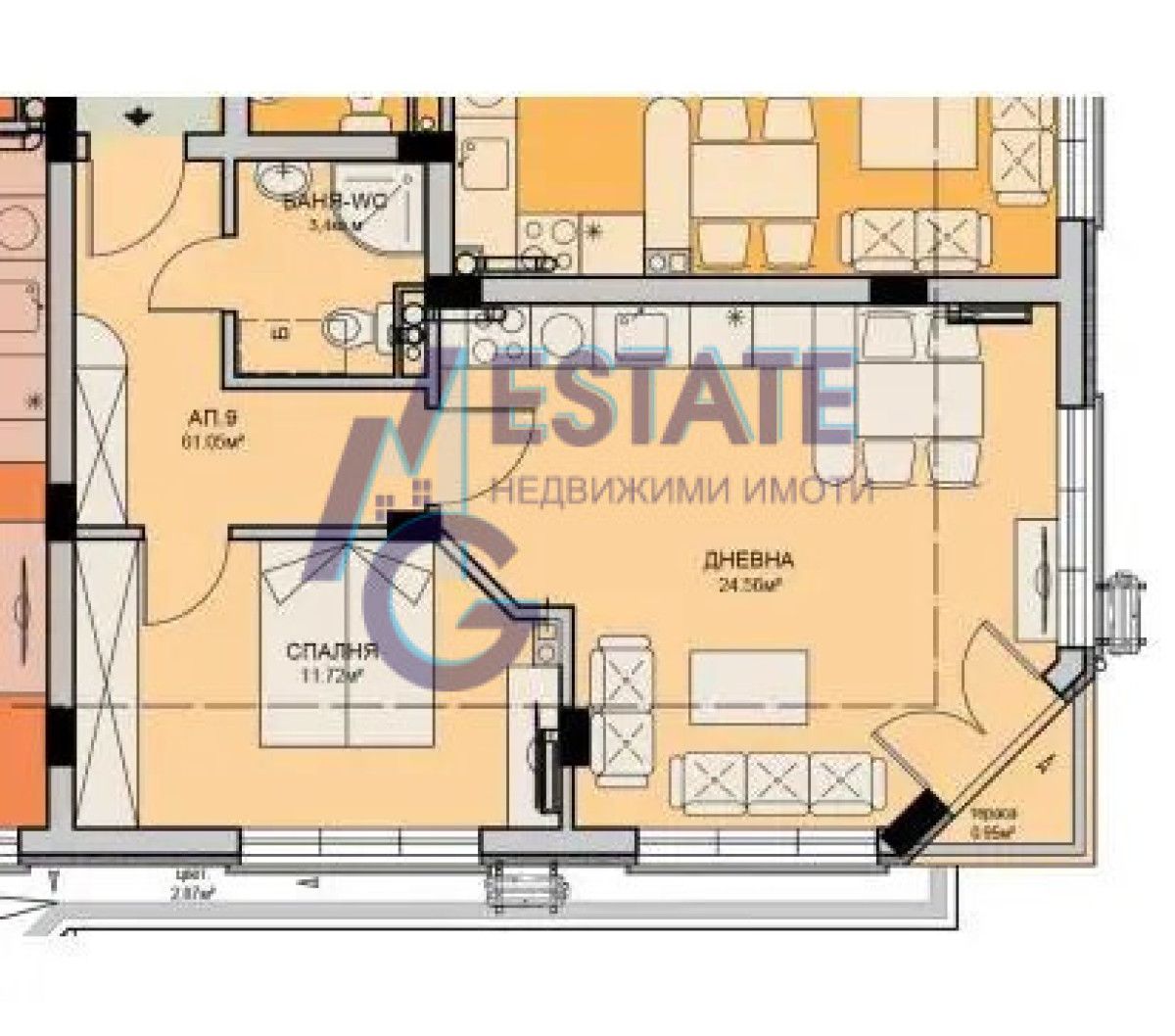 Двустаен апартамент в Бургас, Меден рудник - зона В - 77 кв.м за 751 €/кв.м - Снимка #1
