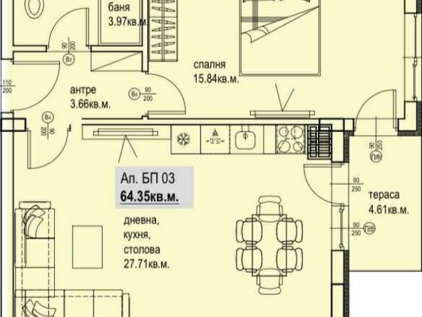 Двустаен апартамент в Пловдив, Кършияка - 74 кв.м за 640 €/кв.м - Снимка #1