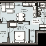 Двустаен апартамент в Бургас, Изгрев - 69 кв.м за 1154 €/кв.м - Снимка #1