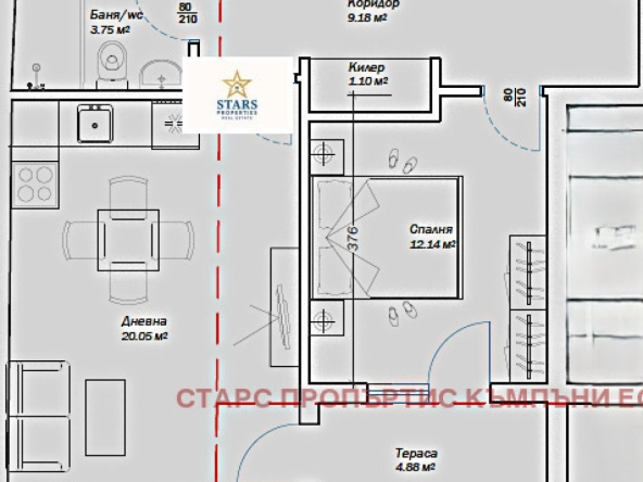 Двустаен апартамент в Варна, Погреби - 67 кв.м за 678 €/кв.м - Снимка #1