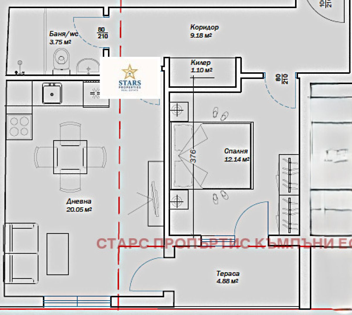 Двустаен апартамент в Варна, Погреби - 67 кв.м за 678 €/кв.м - Снимка #1