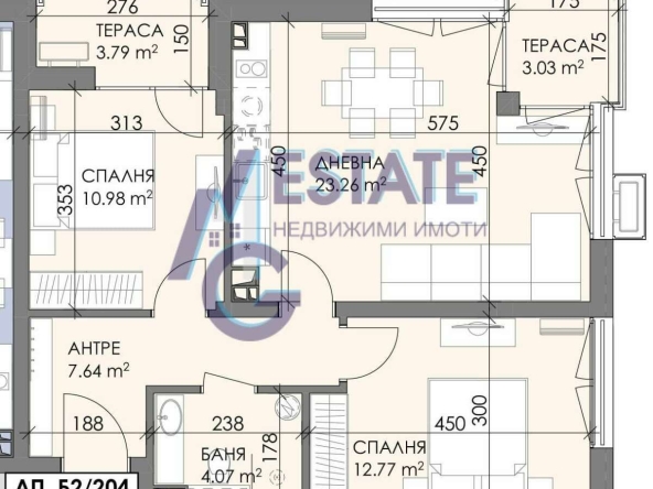 Тристаен апартамент в Бургас, Меден рудник - зона В - 95 кв.м за 1106 €/кв.м - Снимка #1