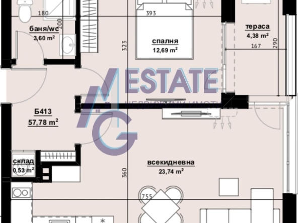 Двустаен апартамент в Бургас, Изгрев - 66 кв.м за 1561 €/кв.м - Снимка #1