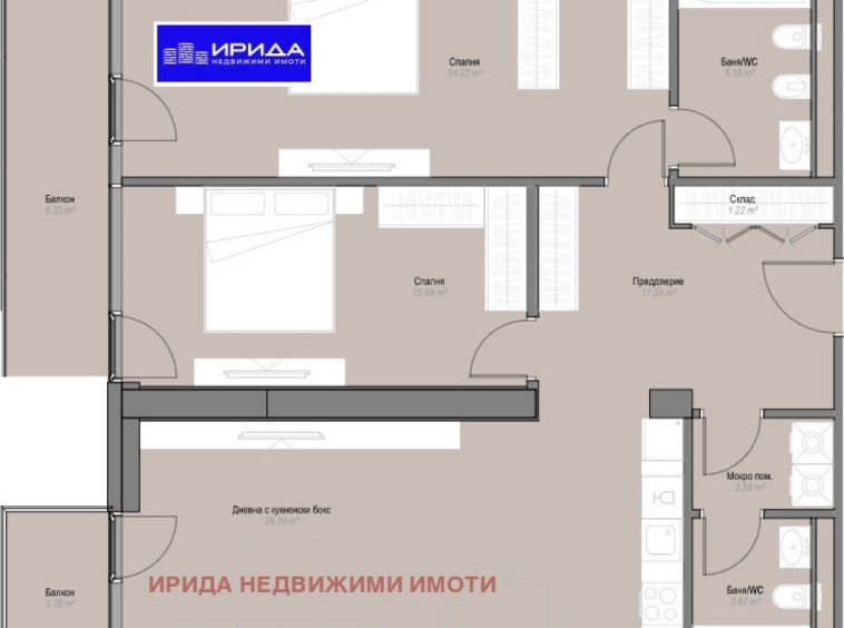Тристаен апартамент в София, Оборище - 144 кв.м за 2367 €/кв.м - Снимка #1