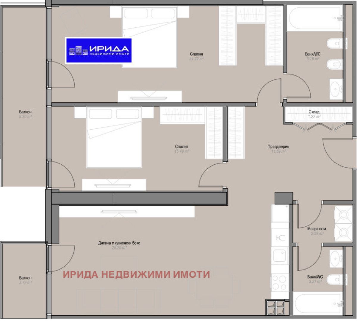 Тристаен апартамент в София, Оборище - 144 кв.м за 2367 €/кв.м - Снимка #1