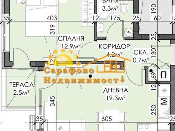 Двустаен апартамент в Бургас, Сарафово - 60 кв.м за 1494 €/кв.м - Снимка #1