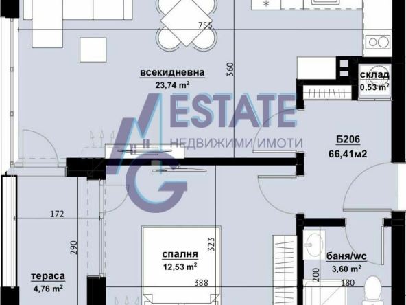 Двустаен апартамент в Бургас, Изгрев - 66 кв.м за 811 €/кв.м - Снимка #1