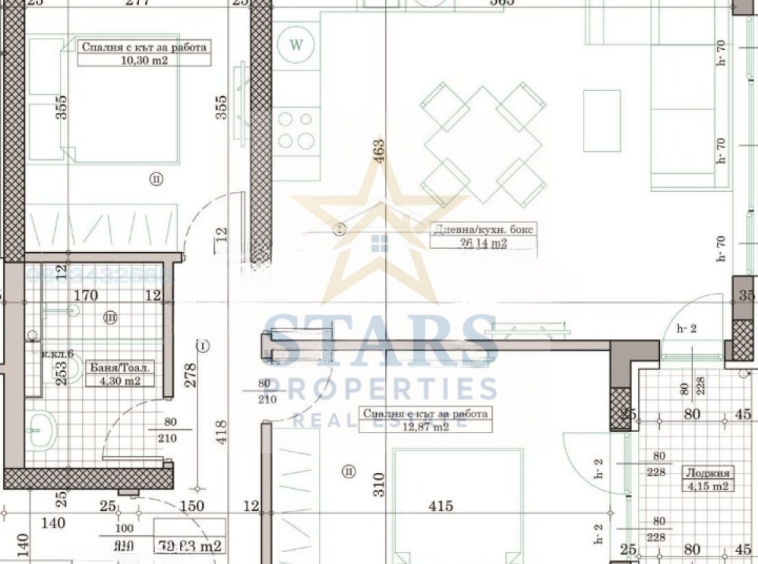 Тристаен апартамент в Варна, Погреби - 97 кв.м за 683 €/кв.м - Снимка #1