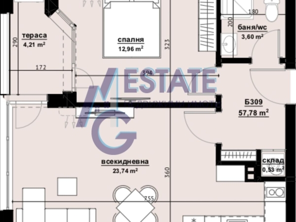 Двустаен апартамент в Бургас, Изгрев - 66 кв.м за 1440 €/кв.м - Снимка #1
