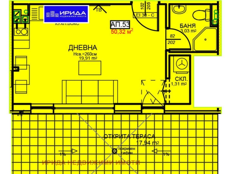 Едностаен апартамент в София, Център - 60 кв.м за 2096 €/кв.м - Снимка #1
