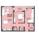 Тристаен апартамент в Бургас, Меден рудник - зона В - 93 кв.м за 980 €/кв.м - Снимка #1