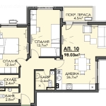 Тристаен апартамент в Бургас, Меден рудник - зона В - 98 кв.м за 951 €/кв.м - Снимка #1