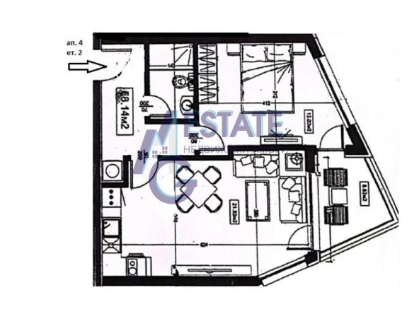 Двустаен апартамент в Царево - 67 кв.м за 1298 €/кв.м - Снимка #1