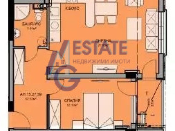 Двустаен апартамент в Бургас, Меден рудник - зона В - 80 кв.м за 746 €/кв.м - Снимка #1