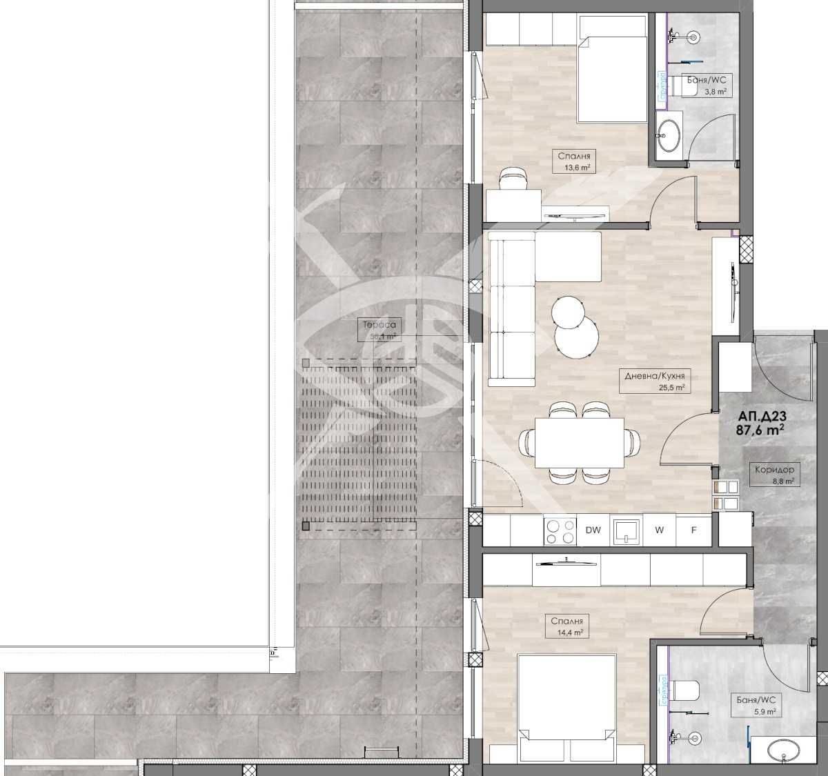 Тристаен апартамент в Пловдив, Кършияка - 151 кв.м за 900 €/кв.м - Снимка #1