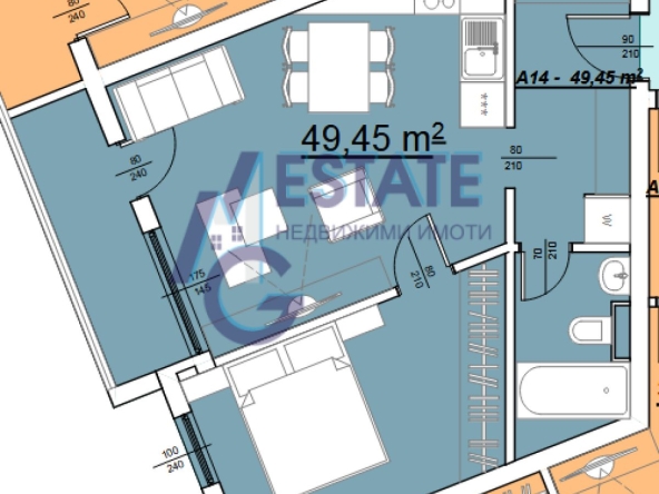 Двустаен апартамент в с. Равда, Област Бургас - 55 кв.м за 667 €/кв.м - Снимка #1