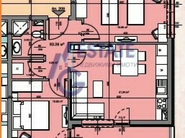Тристаен апартамент в Бургас, Долно Езерово - 83 кв.м за 1154 €/кв.м - Снимка #1