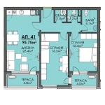 Тристаен апартамент в Бургас, Меден рудник - зона В - 96 кв.м за 978 €/кв.м - Снимка #1