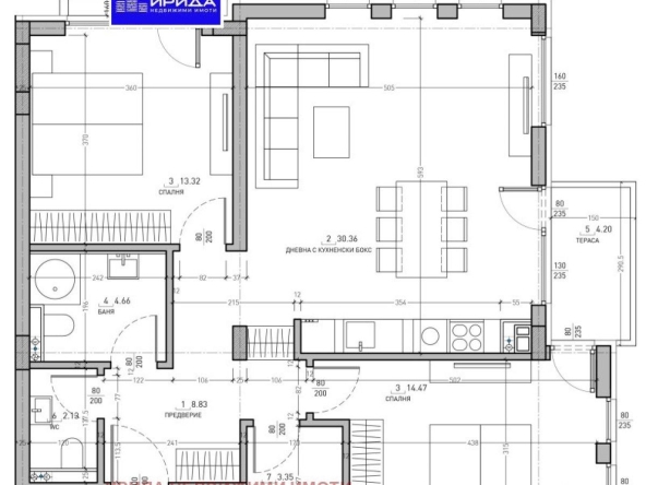 Тристаен апартамент в София, Малинова долина - 120 кв.м за 1766 €/кв.м - Снимка #1