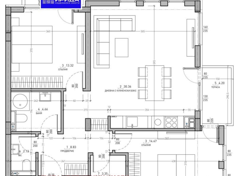 Тристаен апартамент в София, Малинова долина - 120 кв.м за 1766 €/кв.м - Снимка #1