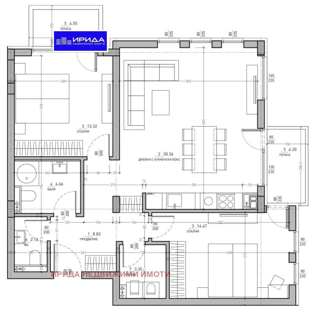 Тристаен апартамент в София, Малинова долина - 118 кв.м за 1778 €/кв.м - Снимка #1